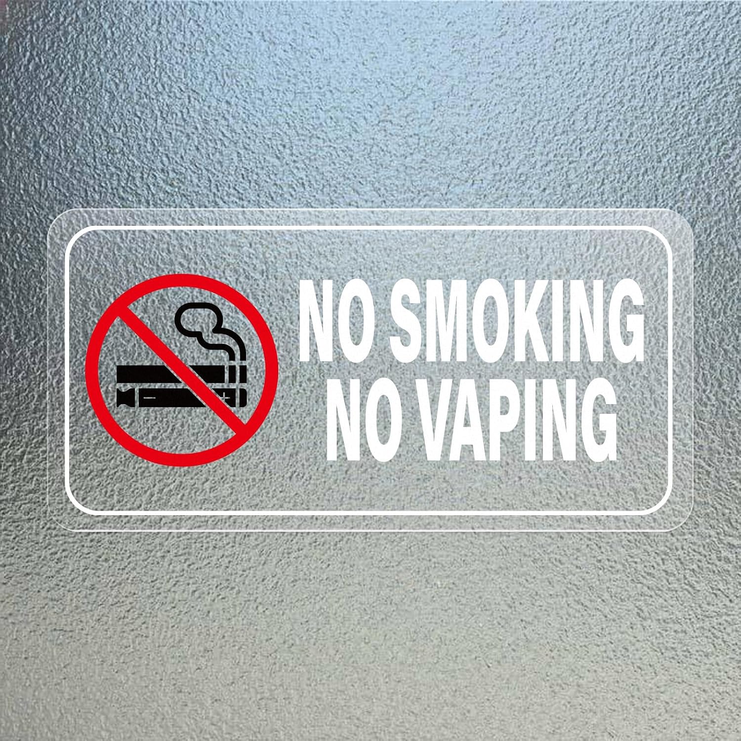 Vaping Area - 10 adesivi impermeabili con scritta «No