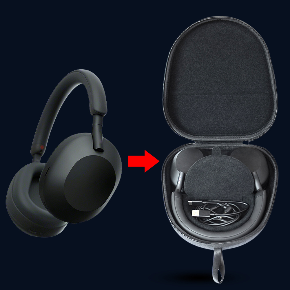 Sony Headphone Wh-1000Xm5 - Custodia rigida protettiva in EVA, custodia